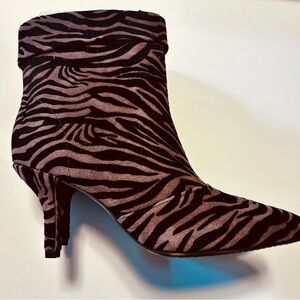 Vince Camuto Zebra Print Ankle Boots